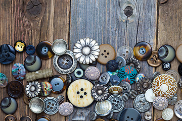 Image showing set of old buttons