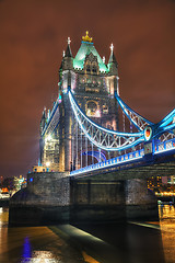 Image showing Tower bridge in London, Great Britain