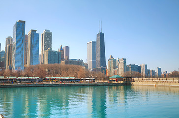 Image showing Chicago downtown cityscape