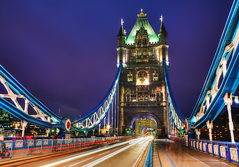 Image showing Tower bridge in London, Great Britain