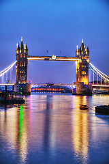 Image showing Tower bridge in London, Great Britain