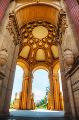 Image showing The Palace of Fine Arts interior in San Francisco