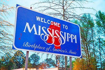 Image showing Welcome to Mississippi sign