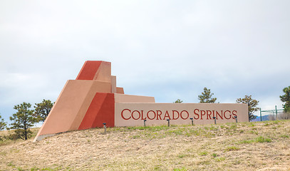Image showing Colorado Springs roadside sign
