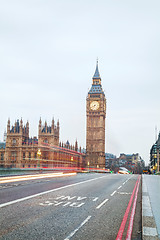 Image showing Overview of London with the Elizabeth Tower