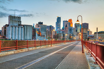 Image showing Downtown Minneapolis, Minnesota at night time