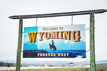 Image showing Welcome to Wyoming sign