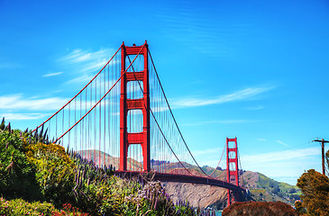 Image showing Famous Golden Gate bridge in San Francisco