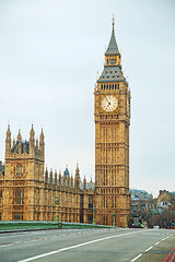 Image showing Overview of London with the Elizabeth Tower