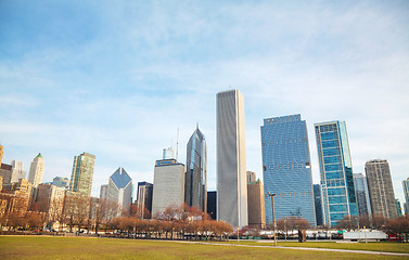 Image showing Chicago downtown cityscape