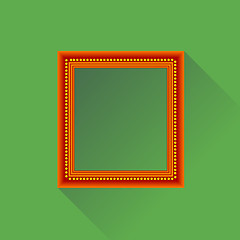 Image showing Orange Wooden Frame