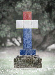 Image showing Gravestone in the cemetery - Netherlands