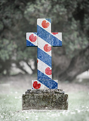 Image showing Gravestone in the cemetery - Friesland