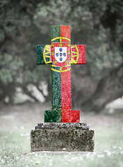 Image showing Gravestone in the cemetery - Portugal