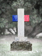 Image showing Gravestone in the cemetery - France