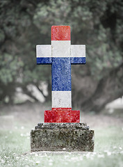 Image showing Gravestone in the cemetery - Thailand