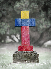 Image showing Gravestone in the cemetery - Colombia