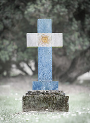 Image showing Gravestone in the cemetery - Argentina