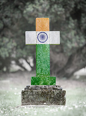 Image showing Gravestone in the cemetery - India