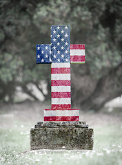 Image showing Gravestone in the cemetery - USA