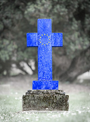 Image showing Gravestone in the cemetery - European Union