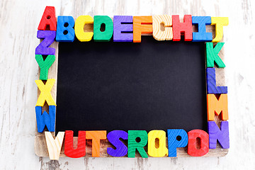 Image showing wooden alphabet blocks