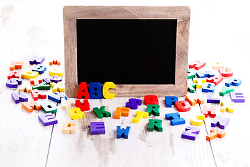 Image showing wooden alphabet blocks