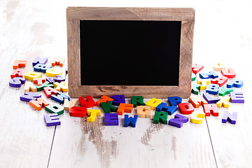 Image showing wooden alphabet blocks