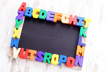 Image showing wooden alphabet blocks
