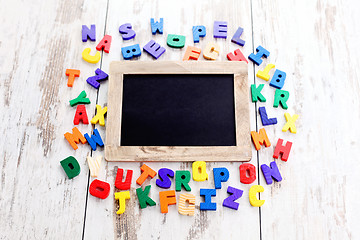 Image showing wooden alphabet blocks