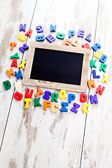 Image showing wooden alphabet blocks