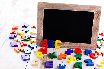 Image showing wooden alphabet blocks