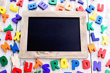 Image showing wooden alphabet blocks