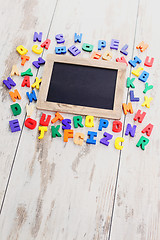 Image showing wooden alphabet blocks