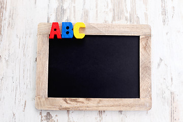 Image showing wooden alphabet blocks