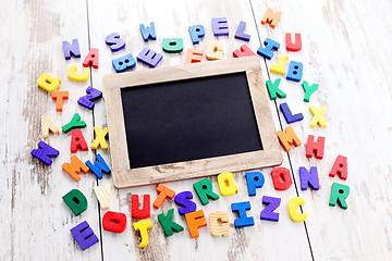 Image showing wooden alphabet blocks