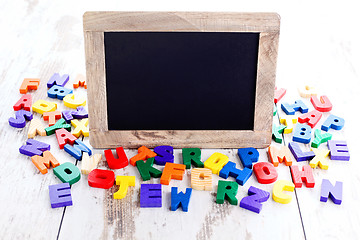 Image showing wooden alphabet blocks