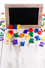 Image showing wooden alphabet blocks