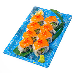 Image showing take away sushi express on plastic tray 