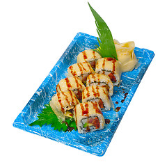 Image showing take away sushi express on plastic tray 