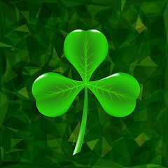 Image showing Green Clover Leaf Icon 