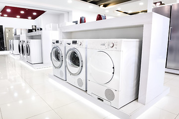 Image showing washing mashines in appliance store