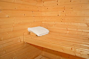 Image showing Bench with towel