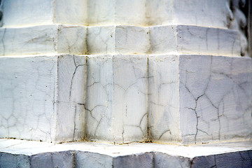 Image showing   abstract cross white marble  in the temple bangkok