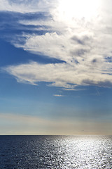 Image showing sunrise cloud   sky in thailand  bay coastline