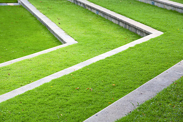 Image showing thailand abstract  grass in the temple  bangkok  asia 