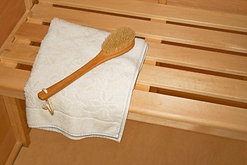 Image showing Towel and brush