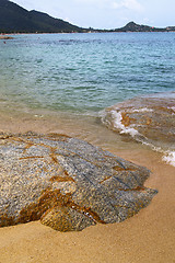 Image showing kho samui   bay   rocks in thailand    sea 