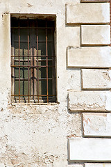 Image showing santo antonino w n blind in the concrete  brick