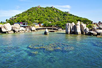 Image showing asia kho tao  boat in thailand   sea 